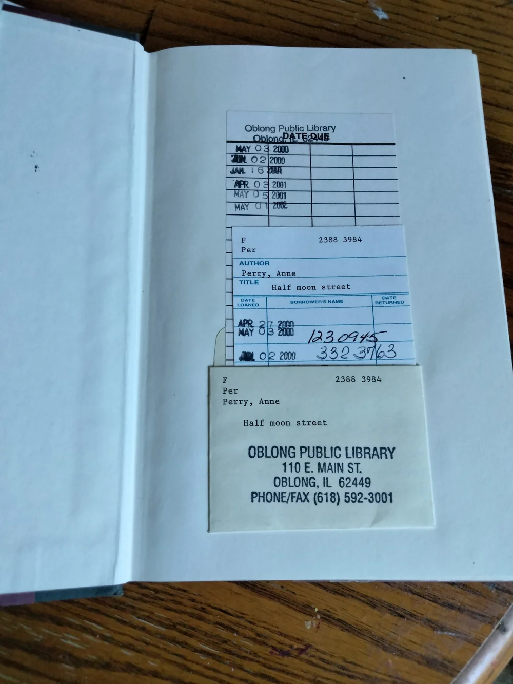 1st Edition, Half Moon Street, Hardcover by Anne Perry, Ex Library Edition